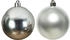 Marelida Christbaumkugeln Glas glänzend matt 8cm 6 Stk. silber
