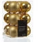 Gold: Marelida Weihnachtskugeln bruchfest 6cm 12er glänzend matt
