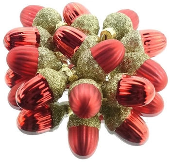 Kaemingk Eicheln Ø 3cm 12er christmas red (01.2522)