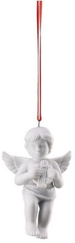 Rosenthal Engel-Anhänger mit Lyra 7,5 cm weiss matt