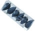 Blau: Marelida Tannenzapfen bruchfest glitzernd 8cm 6 Stk.