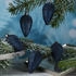 Marelida Tannenzapfen bruchfest glitzernd 8cm 6 Stk. blau