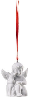 Rosenthal Engel-Anhänger mit Bambi 7,5 cm weiss matt