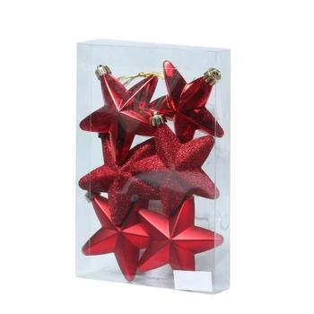 Marelida Sterne bruchfest 7,5cm 6 Stk. rot