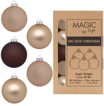 MAGIC by Inge Weihnachtskugeln Glas 6cm x 30 St. Calm Grove
