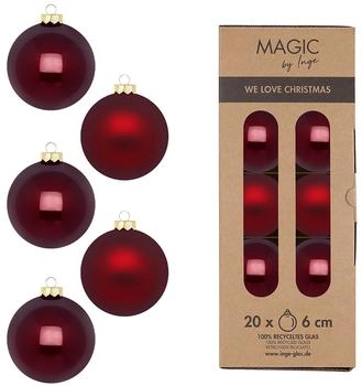 MAGIC by Inge Weihnachtskugeln Glas 6cm 20 St. Smooth Port