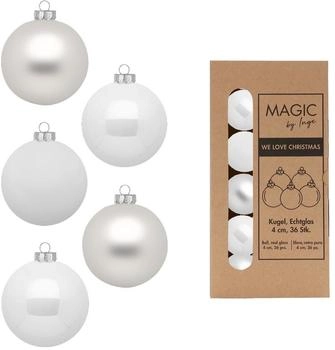 MAGIC by Inge Glas Weihnachtskugeln klein 36 St. Just White