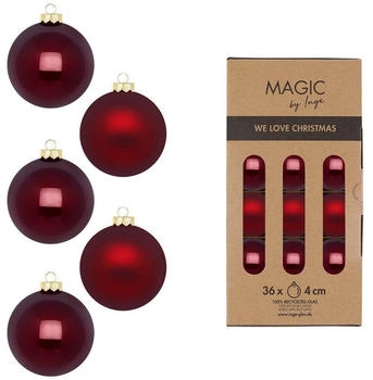 MAGIC by Inge Weihnachtsbaumkugel aus Glas 4cm 36 St. Smooth Port