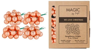 MAGIC by Inge Weihnachtskugeln am Draht Glas 2cm x 144 St. Spiegelbeeren Sweet Melon