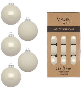 MAGIC by Inge Weihnachtskugeln Glas 4cm 36 St. Blanched Almond