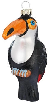 MAGIC by Inge Christbaumschmuck, Christbaumschmuck Glas 11cm Tukan Figur Schwarz