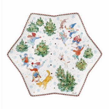 Hutschenreuther Sammeledition Weihnachten 2025-Weihnachtsspiele Sternschale 34 cm