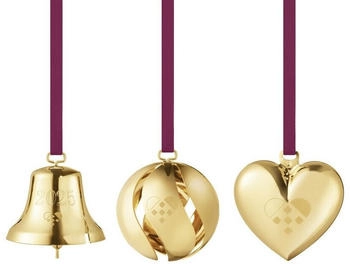 Georg Jensen Geschenkset 3-teilig, 2025 Vergoldetes Messing