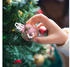 Relaxdays GmbH Weihnachtskugeln im 96er Set Rosa,Silber