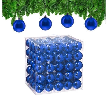 Relaxdays GmbH Weihnachtskugeln 100er Set Blau,Silber