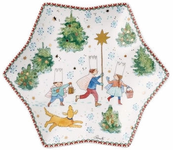 Hutschenreuther Sammeledition Weihnachten 2025-Weihnachtsspiele Sternschale 24 cm