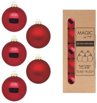 MAGIC by Inge Weihnachtskugeln Glas 6cm x 20 St. Ochsenblut