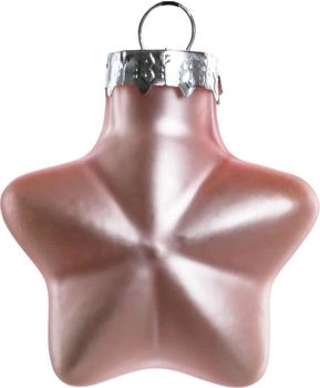 Trend Line Glas-Sterne 4cm puderrosa 12 Stk.