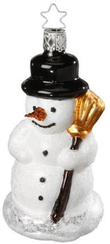 Inge-Glas Christbaumschmuck Schneemann handbemalt mundgeblasen kecke Karottennase 11 cm