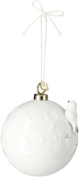 räder Weinachtskugel weiß gold Vogel Ø 8 cm
