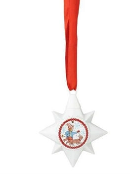 Hutschenreuther Mini-Anhänger Porzellan 7 cm Mädchen mit Hund