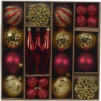 Decoris 46 bruchsichere Christbaumkugeln