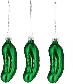 Spetebo Christbaumschmuck Gurke 3er Set