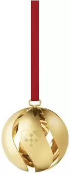 Georg Jensen Weihnachtskugel 2025 Vergoldetes Messing