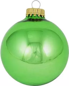 Krebs Lauscha Jadegrün 7cm Glaskugeln uni Glas CBK83298