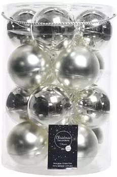Kaemingk Kugelset 16-er silber, Glas, Ø8cm