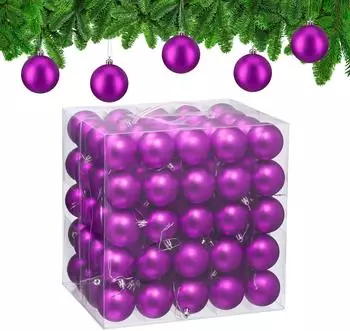 Relaxdays Weihnachtskugeln 100er Set Pink,Silber