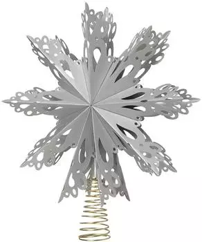 Broste Copenhagen CHRISTMAS STAR Baumspitze silver 30 cm