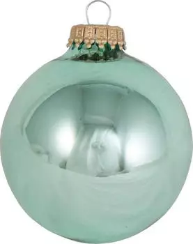 Krebs Lauscha Hellgrün glänzend 7cm Glaskugeln uni Glas CBK60007