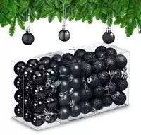 Relaxdays - Weihnachtskugeln 96er Set, Glitzernde, Matte & Gl&auml;nzende Baumkugeln,