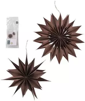 Boltze Kassia Dekoanhänger Stern sortitert braun 50 cm