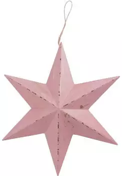 Trend Line Weihnachtsaufhänger Holz Stern 40 x 35 cm rosa