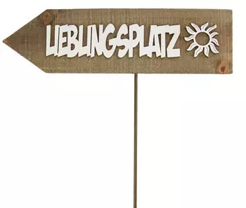 Riffelmacher + Weinberger Dekoschild Lieblingsplatz zum Stecken 35 x 9,7 x 1,3 cm