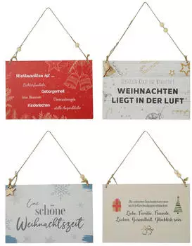 Riffelmacher + Weinberger Holzschild zum Hängen weihnachtliche Sprüche