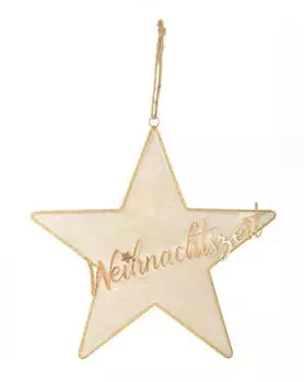 Riffelmacher + Weinberger Stern Weihnachtszeit aus Metall 40 x 0.5 x 39.5 cm gold