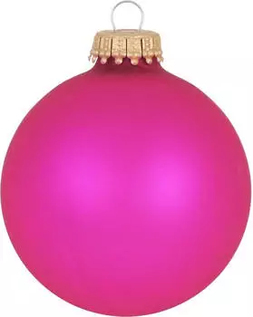 Krebs Lauscha Pink matt 7cm Glaskugeln uni Glas CBK70279