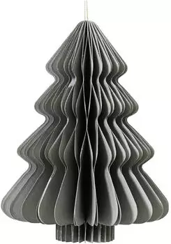 Decoris Baum Papier grau 15cm