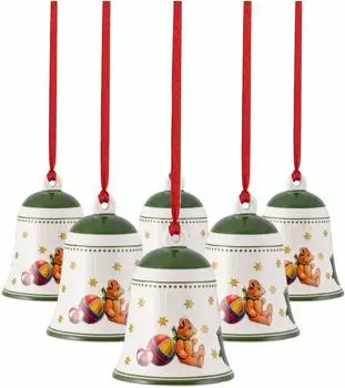 Villeroy & Boch My Christmas Tree Glocke Spielzeug ø 5,4 cm 6er Set – grün