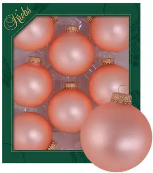 Krebs Lauscha Rosa matt 7cm Glaskugeln uni Glas CBK70071