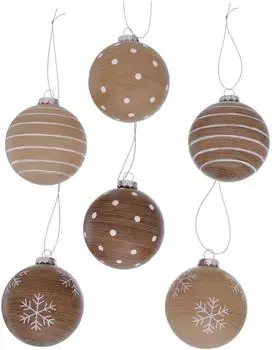 Boltze Warel Weihnachtskugel braun sortiert 8cm (1 Stück)