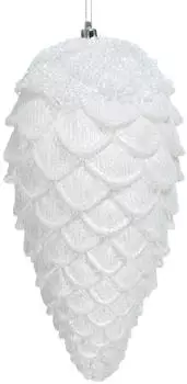 Kaemingk Zapfen weiss, bruchsicher, Ø12-H26.5cm