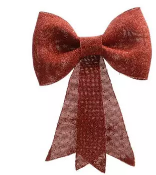 Kaemingk Kunst-Schleife Glitterhänger 1,5 x 22 x 30 cm rot