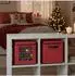 Relaxdays Weihnachtskugel-Aufbewahrungsbox 3er-Set, weiß/rot/schwarz
