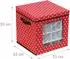 Relaxdays Weihnachtskugel-Aufbewahrungsbox 3er-Set, weiß/rot/schwarz