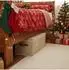 Relaxdays Weihnachtskugel Aufbewahrungsbox 96 Kugeln, Polyester/Pappe, beige, 26x66,5x33cm