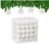 Relaxdays Weihnachtskugeln 100er Set Weiß,Silber